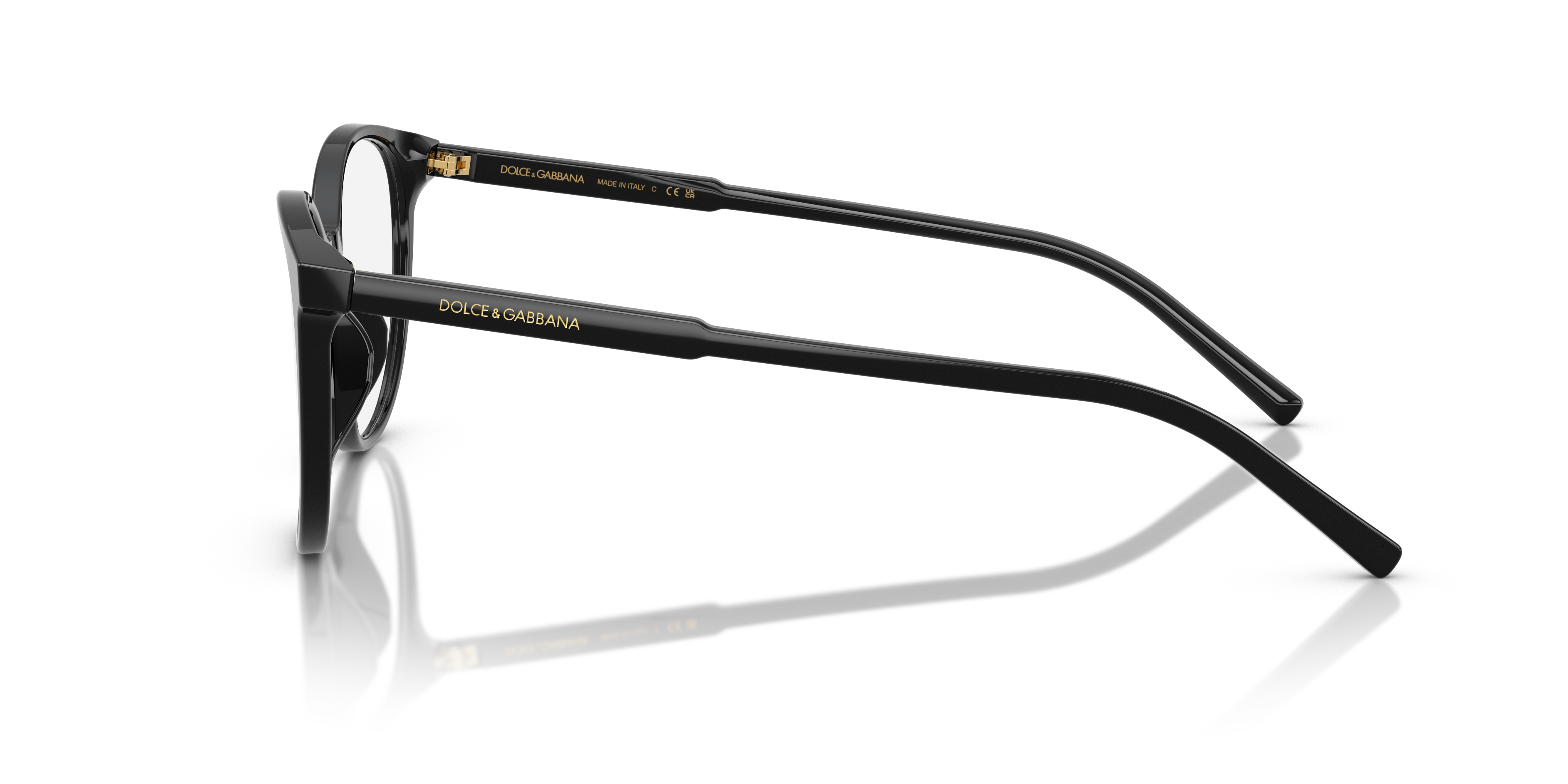 DG3425 Zwart AcetaatEyeglass Frames van B24, Zijaanzicht