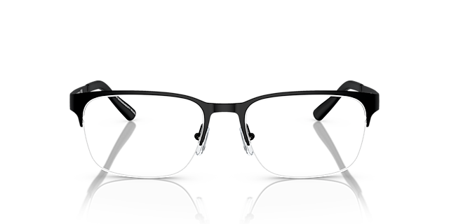 AX1060 Matzwart MetaalEyeglass Frames van B24, Vooraanzicht