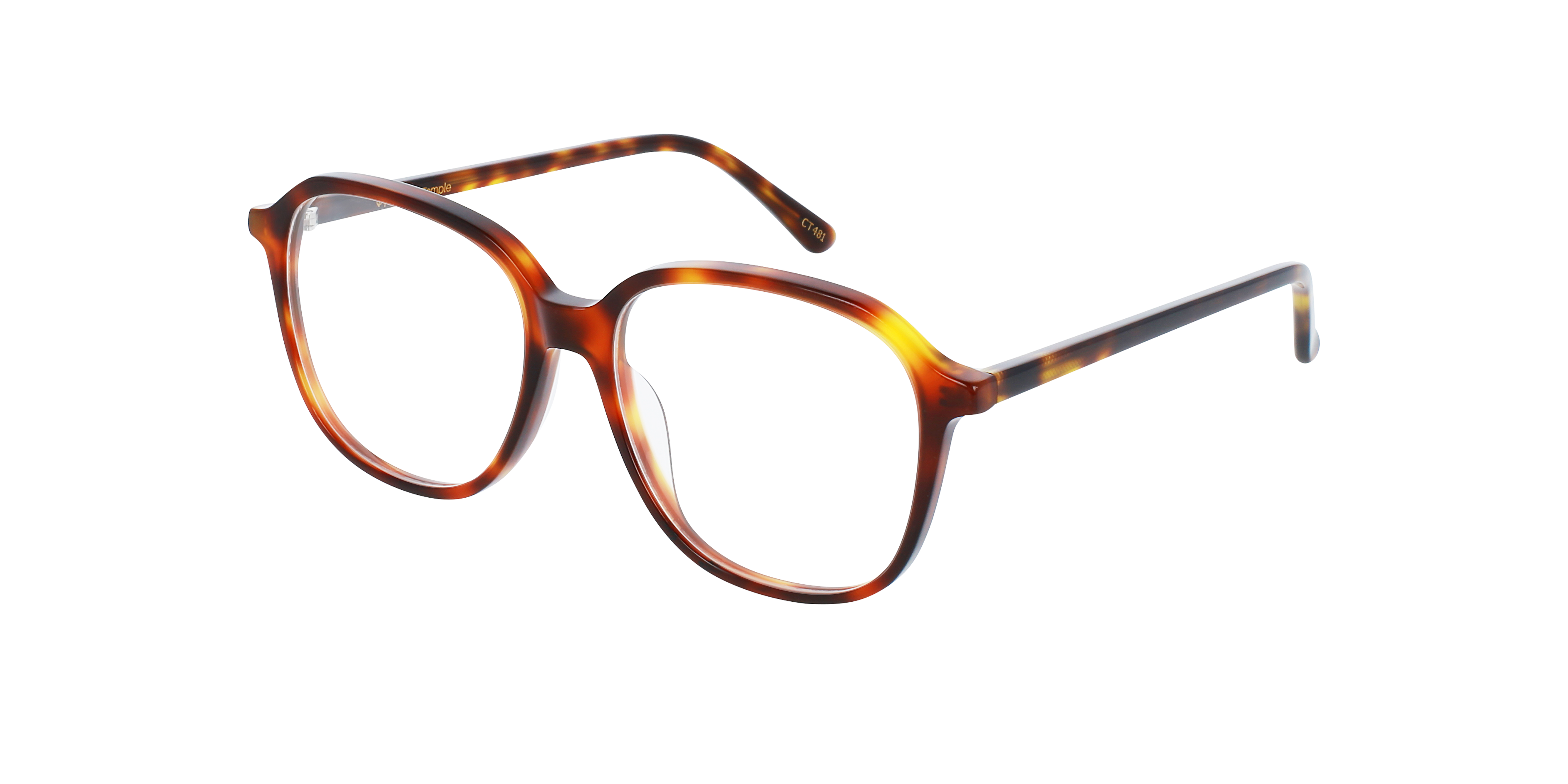 Colette Havana Cigars AcetaatEyeglass Frames van B24, Hoekweergave
