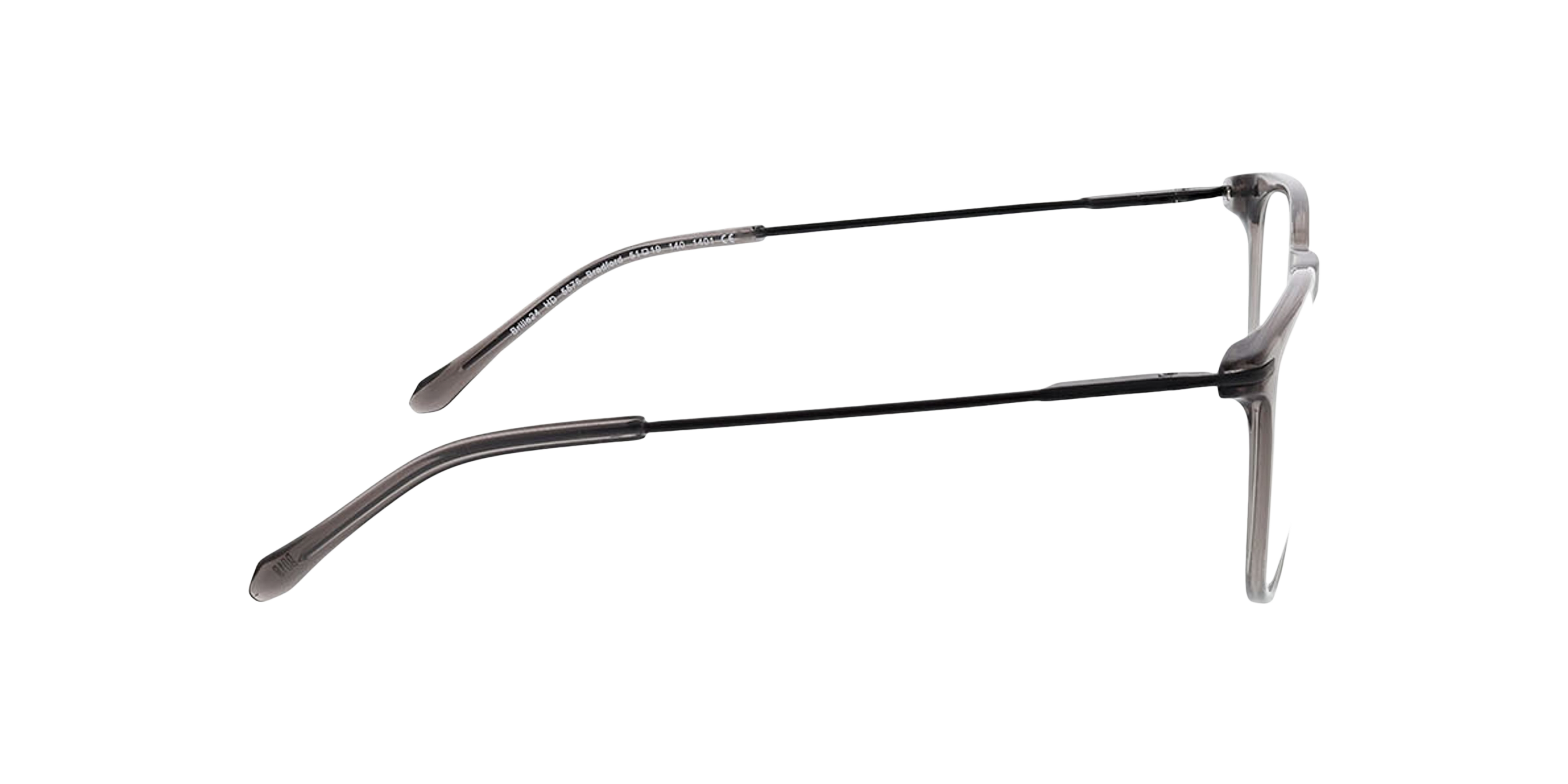 Bradford Crystal Grau AcetatEyeglass Frames von B24, Seitenansicht