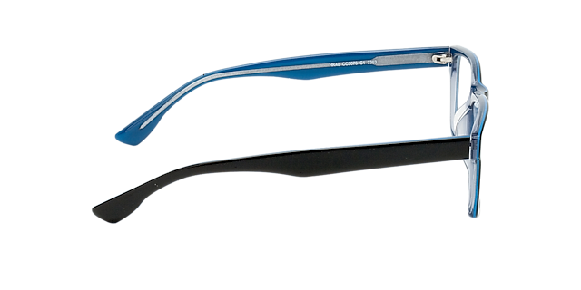 München Zwart & blauw AcetaatEyeglass Frames van B24, Zijaanzicht