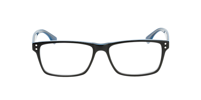 München Zwart & blauw AcetaatEyeglass Frames van B24, Vooraanzicht