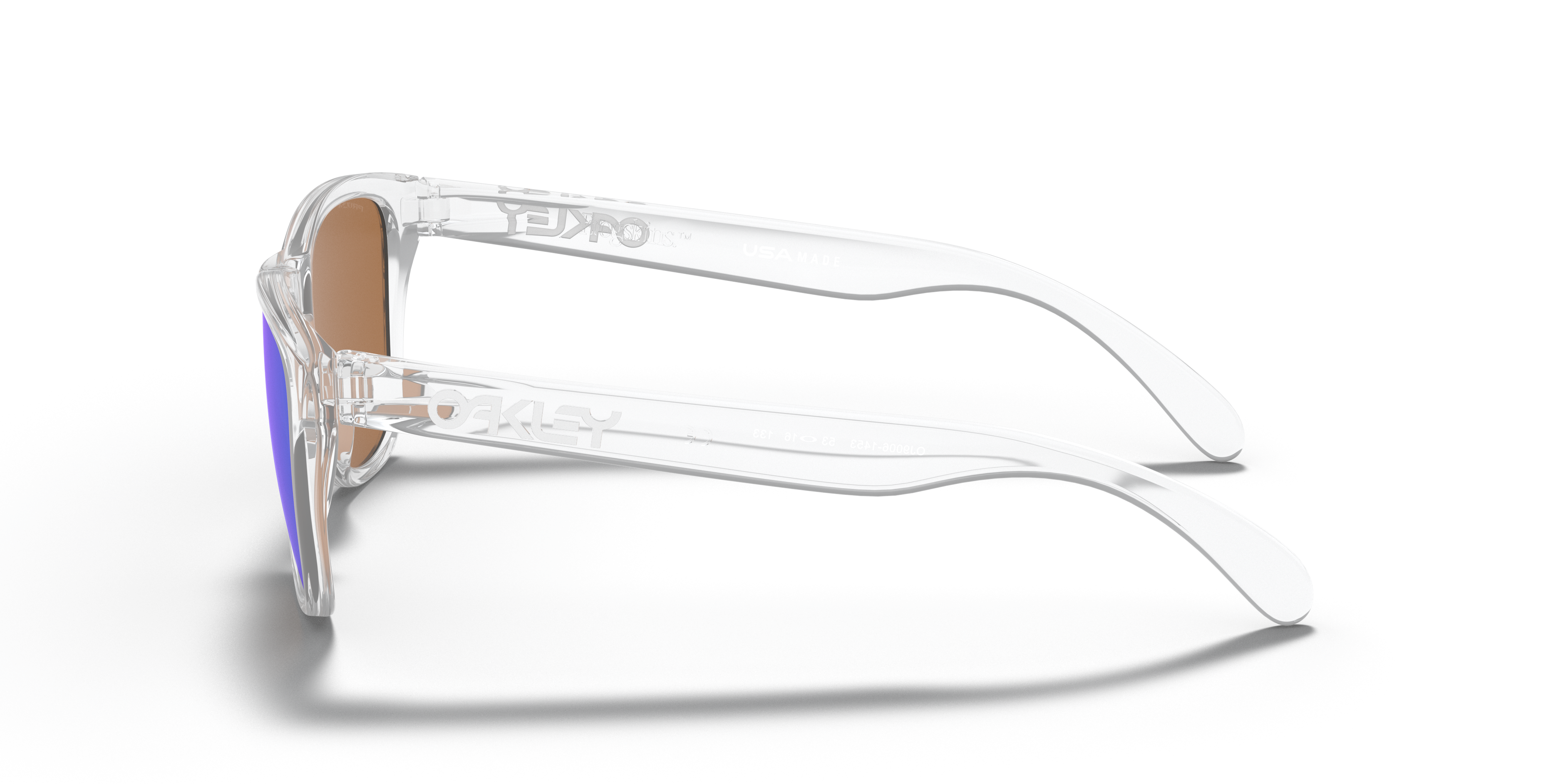 Frogskins™ XS (Youth Fit) Transparent glänzend KunststoffSunglass Frames von B24, Seitenansicht