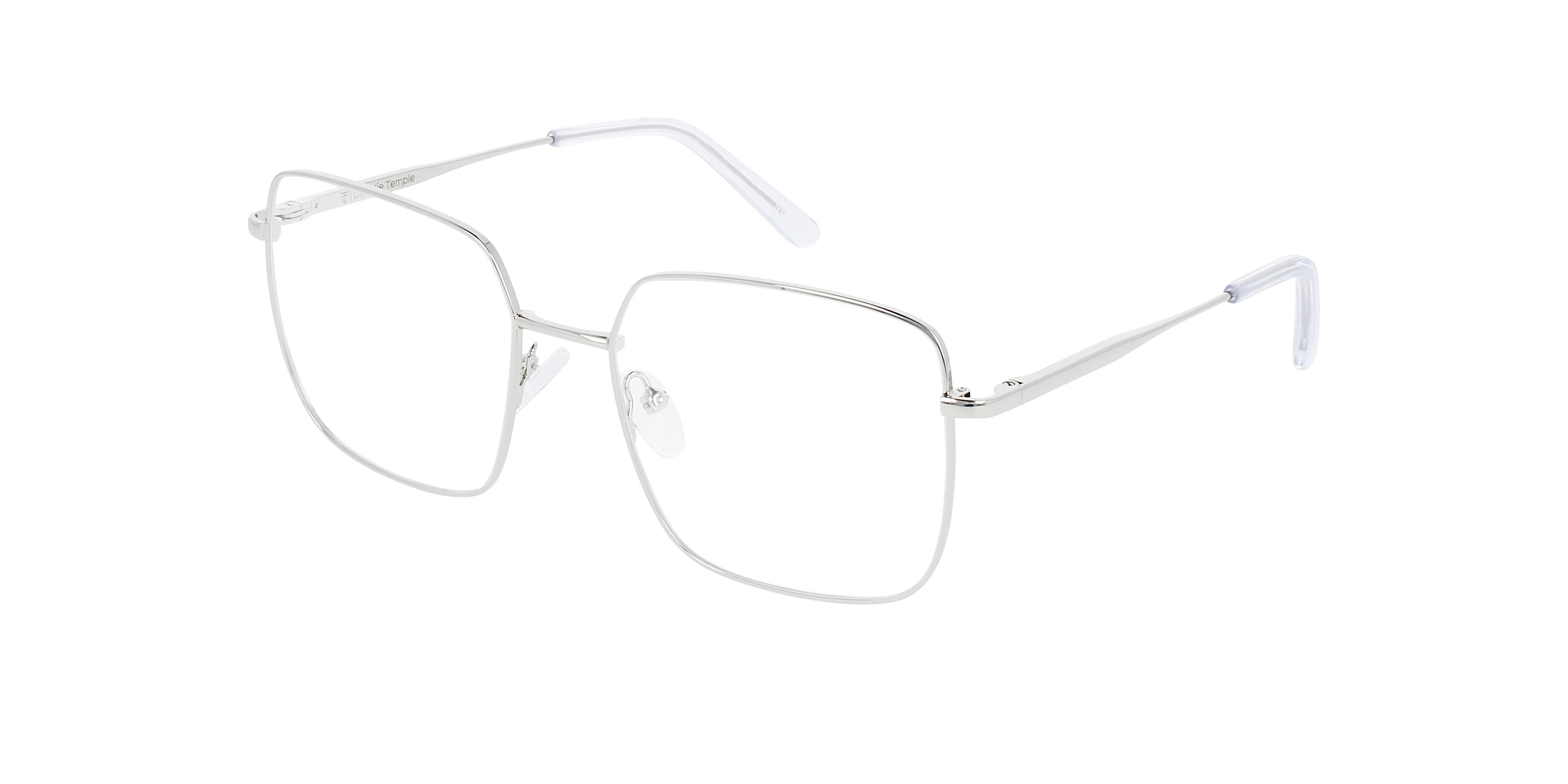 Naomi Silver Metal MetallEyeglass Frames von B24, Dreiviertelansicht