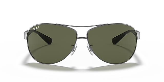 RB3386 Staalgrijs MetaalSunglass Frames van B24, Vooraanzicht