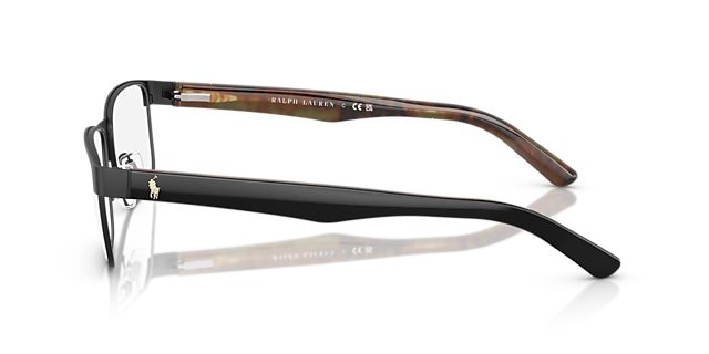 PH1157 Matt Schwarz MetallEyeglass Frames von B24, Seitenansicht