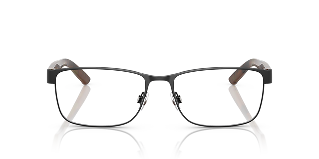 PH1157 Matt Schwarz MetallEyeglass Frames von B24, Vorderansicht