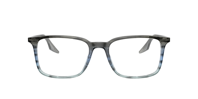 RB5421 Grau gestreift & Blau AcetatEyeglass Frames von B24, Vorderansicht