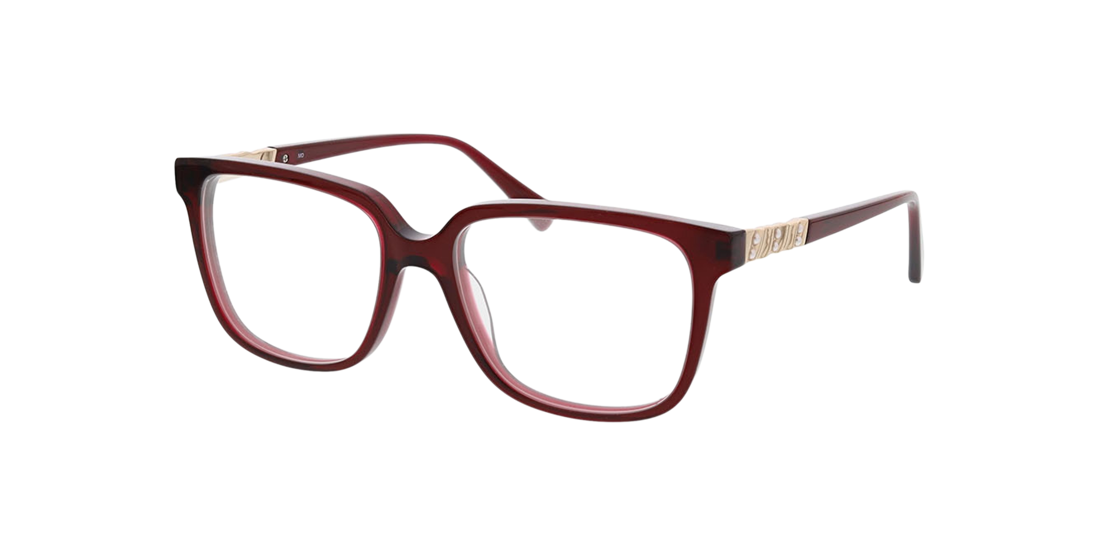 Scarlett Crystal Burgundy AcetatEyeglass Frames von B24, Dreiviertelansicht
