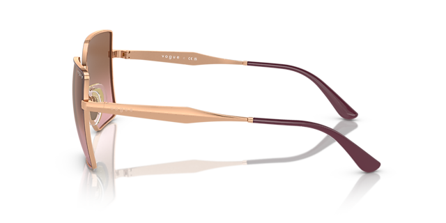 VO4284S Top bordeaux & roségoud MetaalSunglass Frames van B24, Zijaanzicht