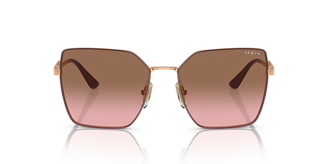 VO4284S Top bordeaux & roségoud MetaalSunglass Frames van B24, Vooraanzicht