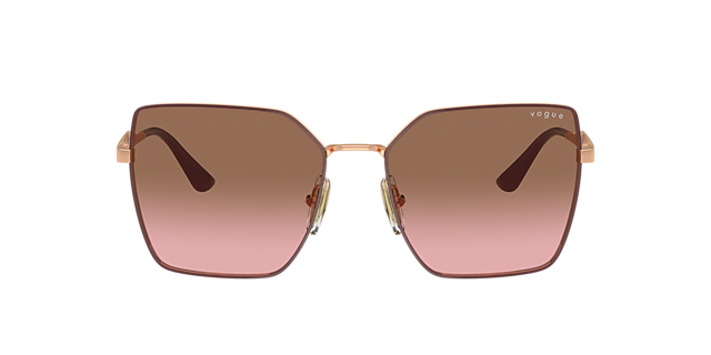 VO4284S Top bordeaux & roségoud MetaalSunglass Frames van B24, met getinte lenzen