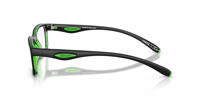 AN7283 Black & Green KunststoffEyeglass Frames von B24, Seitenansicht