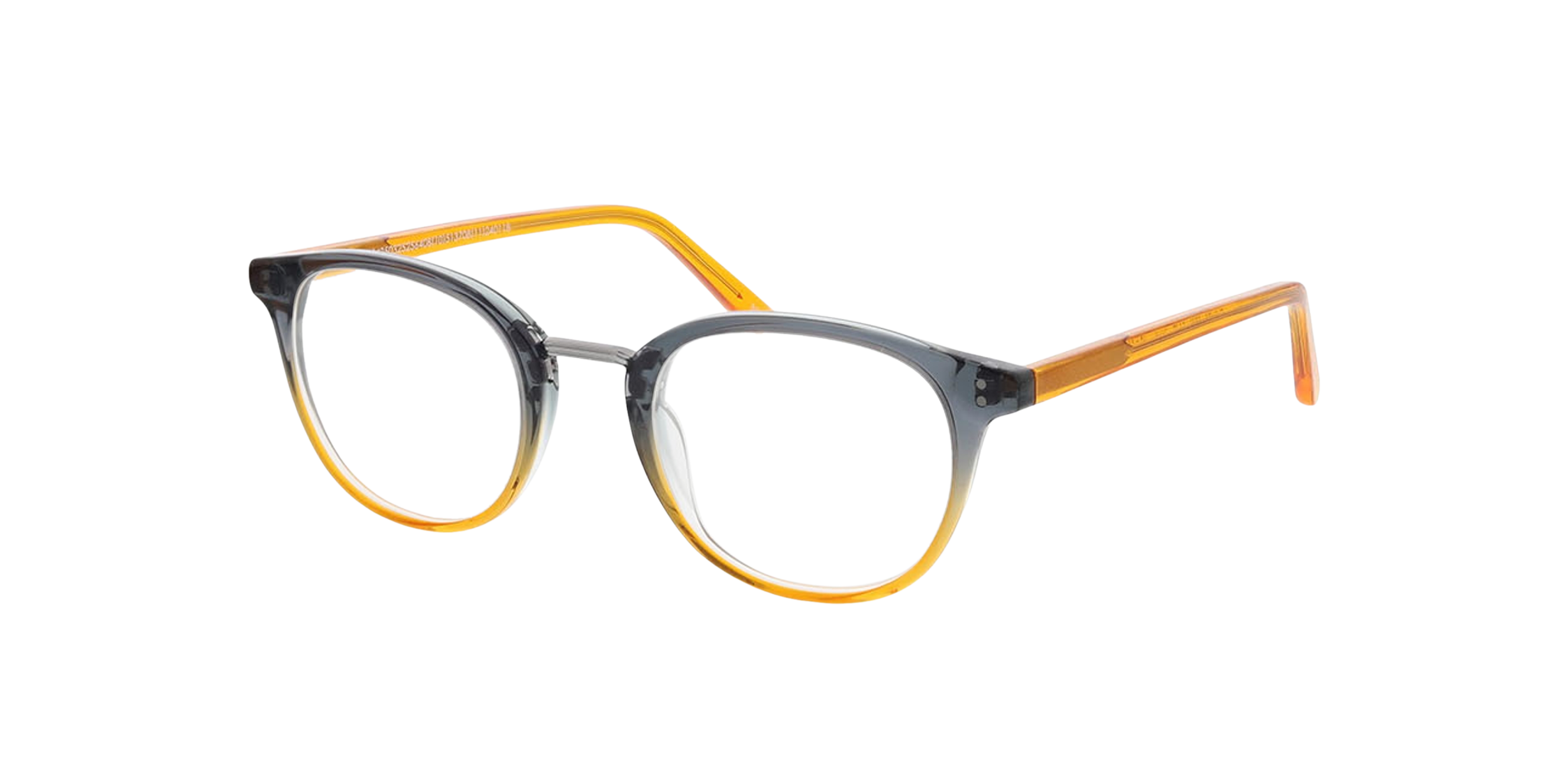 Jordy Gradiënt kristal blauw oranje AcetaatEyeglass Frames van B24, Hoekweergave