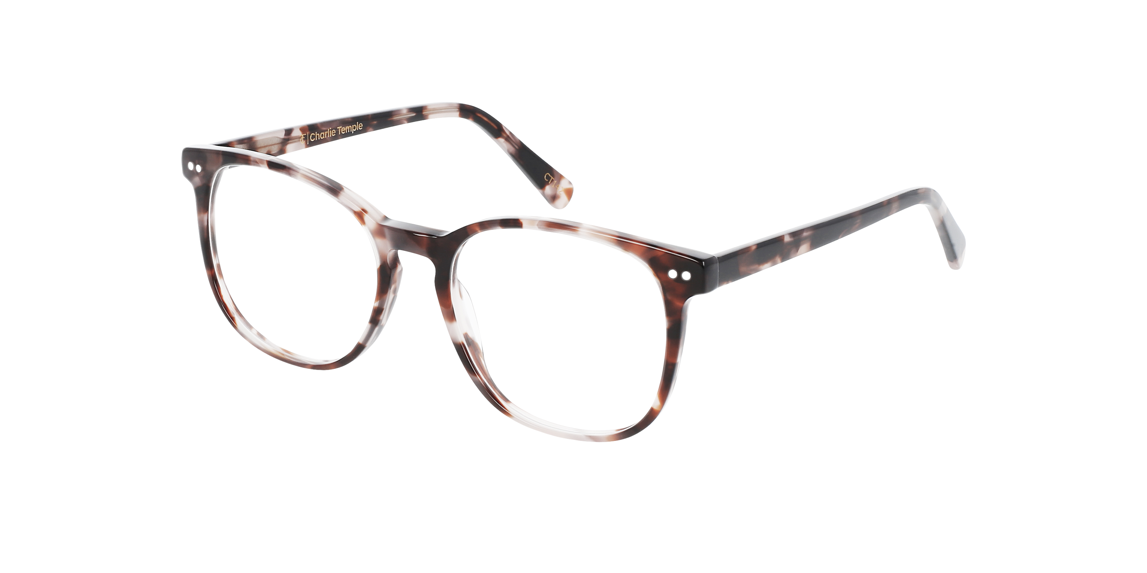 BARRON Tortoise Rosa AcetatEyeglass Frames von B24, Dreiviertelansicht