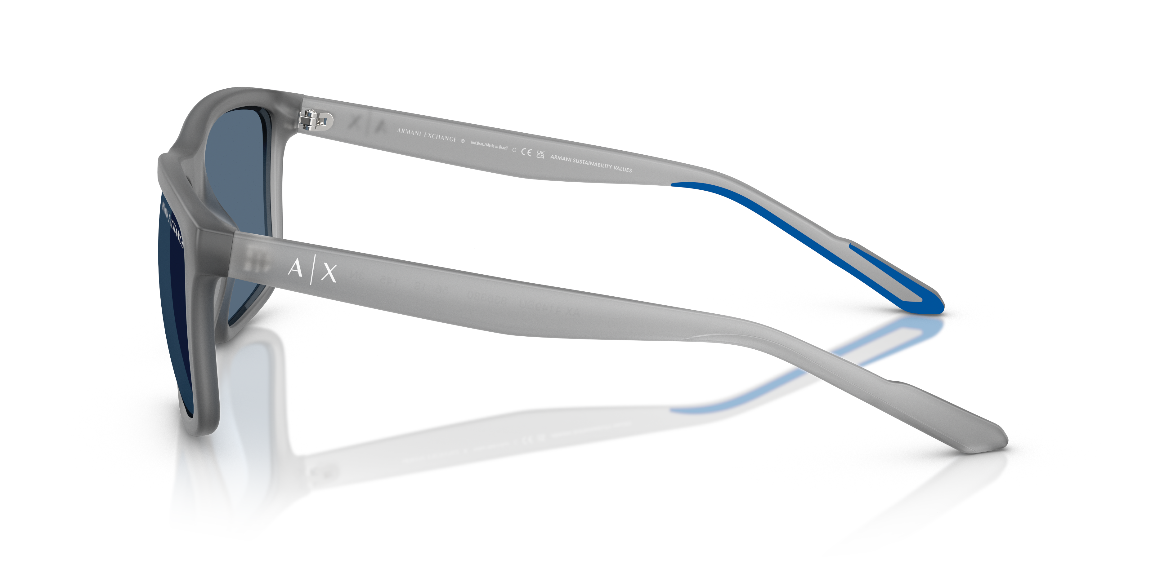 AX4149SU Matte Opalescent Grey KunststoffSunglass Frames von B24, Seitenansicht