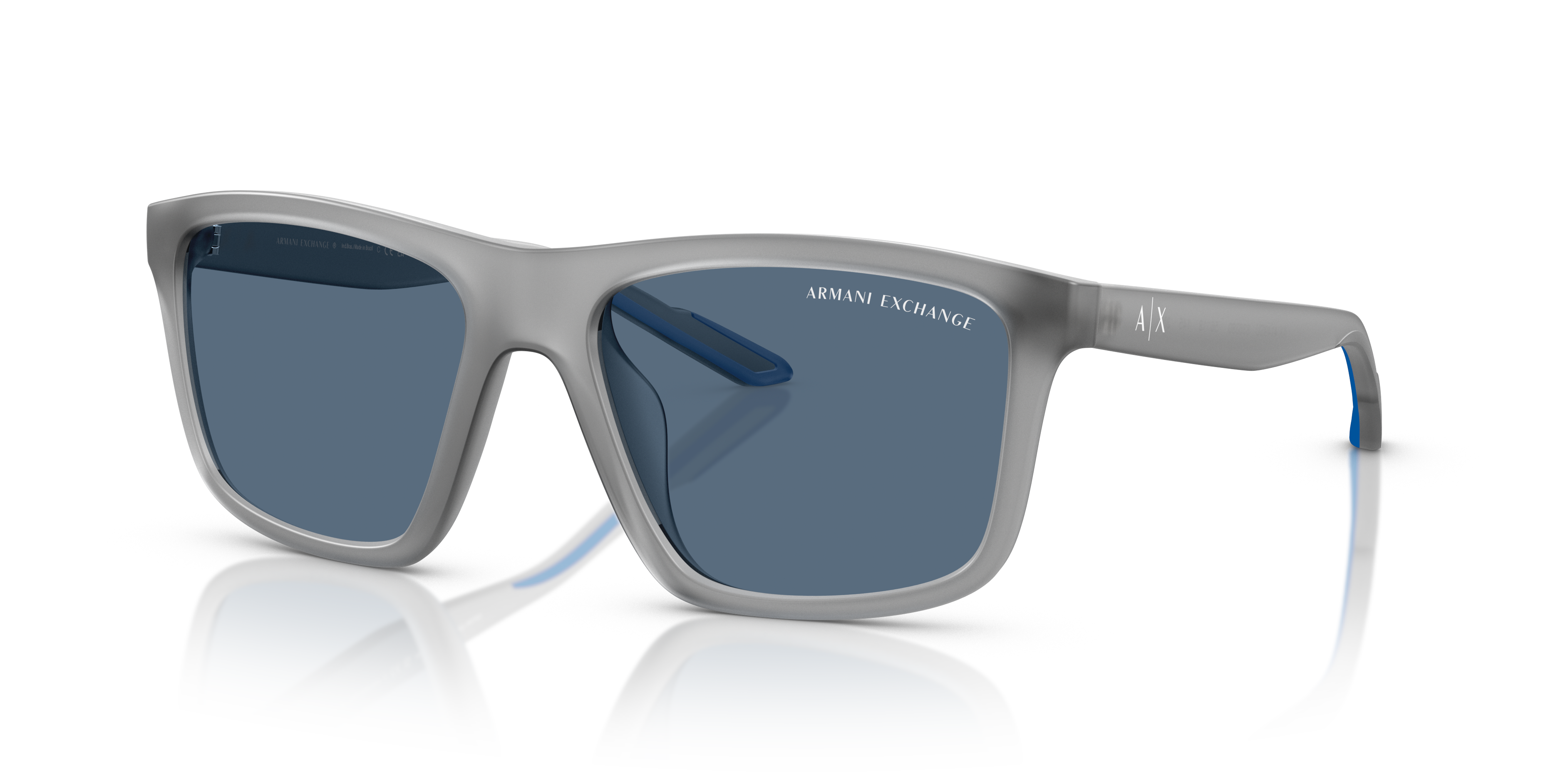 AX4149SU Matte Opalescent Grey KunststoffSunglass Frames von B24, Dreiviertelansicht