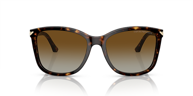 EA4060 Glanzend Havana AcetaatSunglass Frames van B24, Vooraanzicht