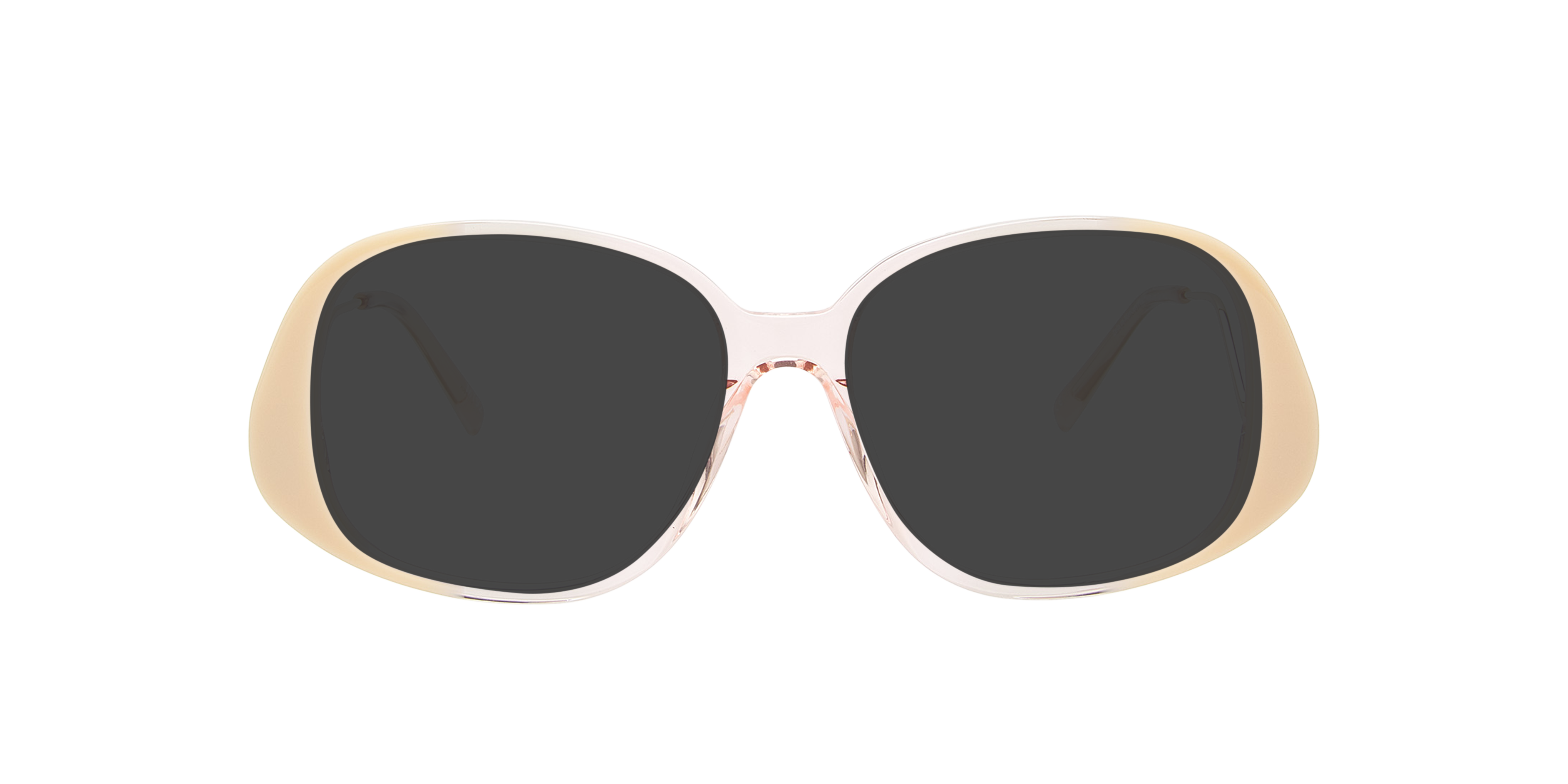 Zela Mercury Peach & Gold Metal AcetaatEyeglass Frames van B24, met getinte lenzen