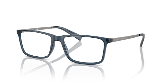 AX3027 Transparant blauw KunststofEyeglass Frames van B24, Hoekweergave