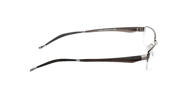 Brasilia Gunmetal  &  Black MetallEyeglass Frames von B24, Seitenansicht