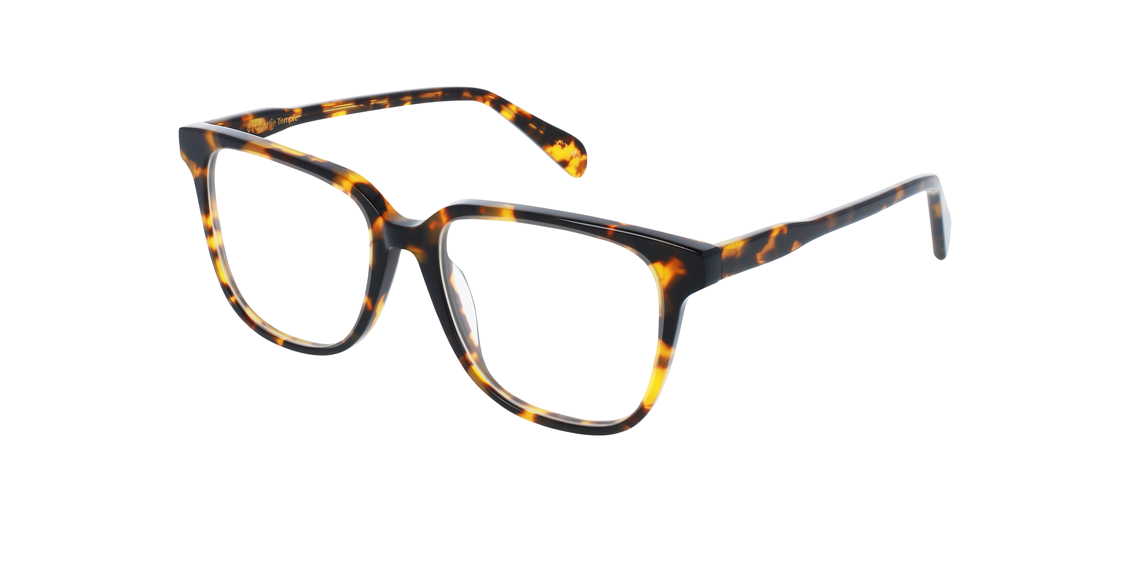 Paxton Garnet Havana AcetaatEyeglass Frames van B24, Hoekweergave