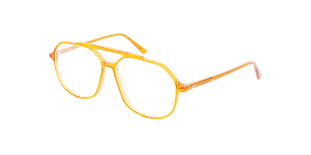 Viper AC Crystal Orange AcetaatEyeglass Frames van B24, Hoekweergave