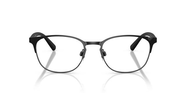 EA1059 Matzwart MetaalEyeglass Frames van B24, Vooraanzicht