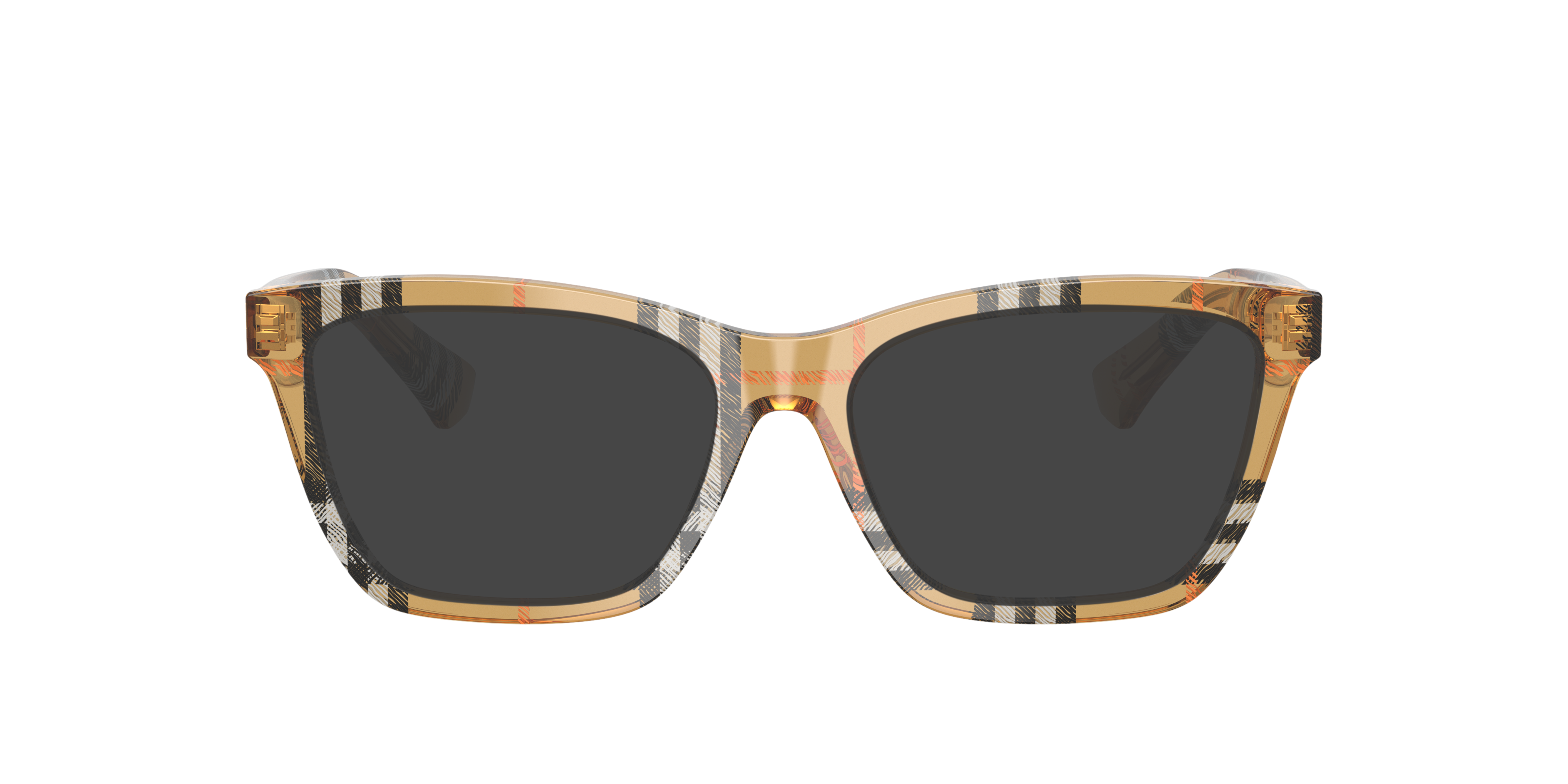 BE2440 Check Sand AcetatEyeglass Frames von B24, mit getönten Gläsern