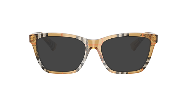 BE2440 Check Sand AcetaatEyeglass Frames van B24, met getinte lenzen