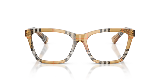 BE2440 Check Sand AcetaatEyeglass Frames van B24, Vooraanzicht