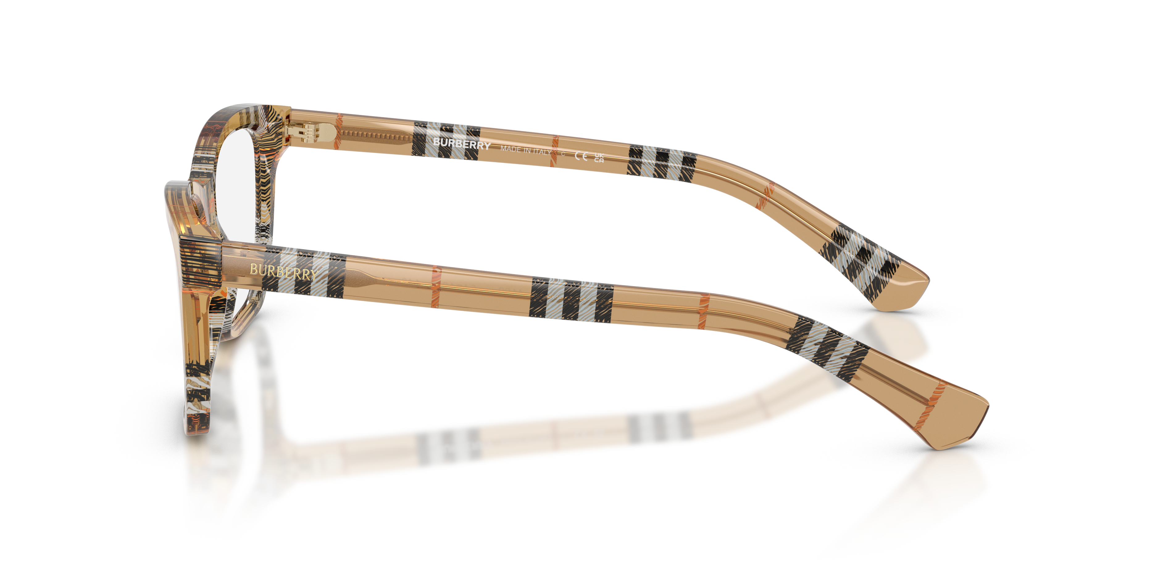 BE2440 Check Sand AcetatEyeglass Frames von B24, Seitenansicht