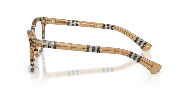 BE2440 Check Sand AcetaatEyeglass Frames van B24, Zijaanzicht