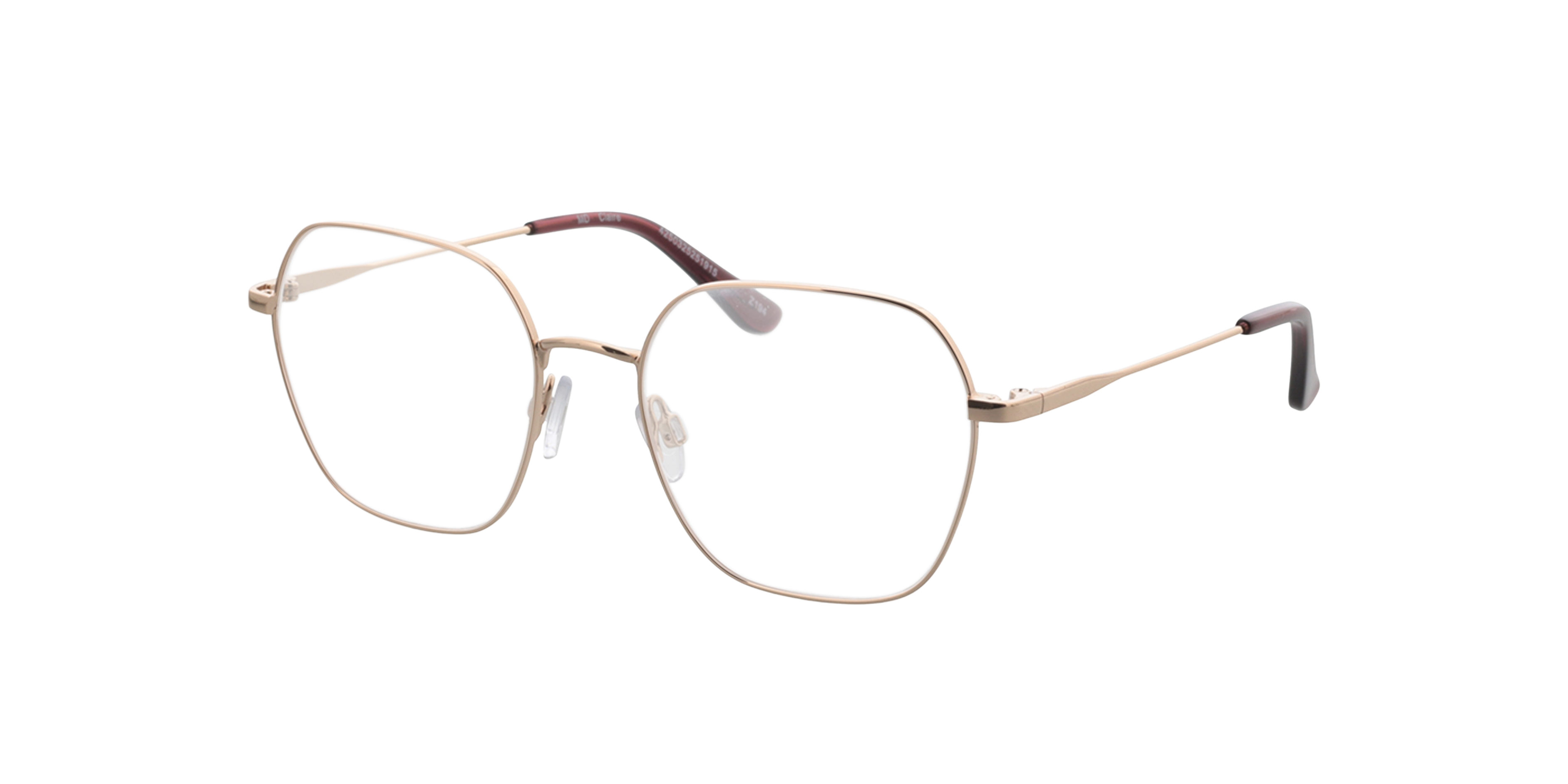 Claire Roze goud  &  paars MetaalEyeglass Frames van B24, Hoekweergave