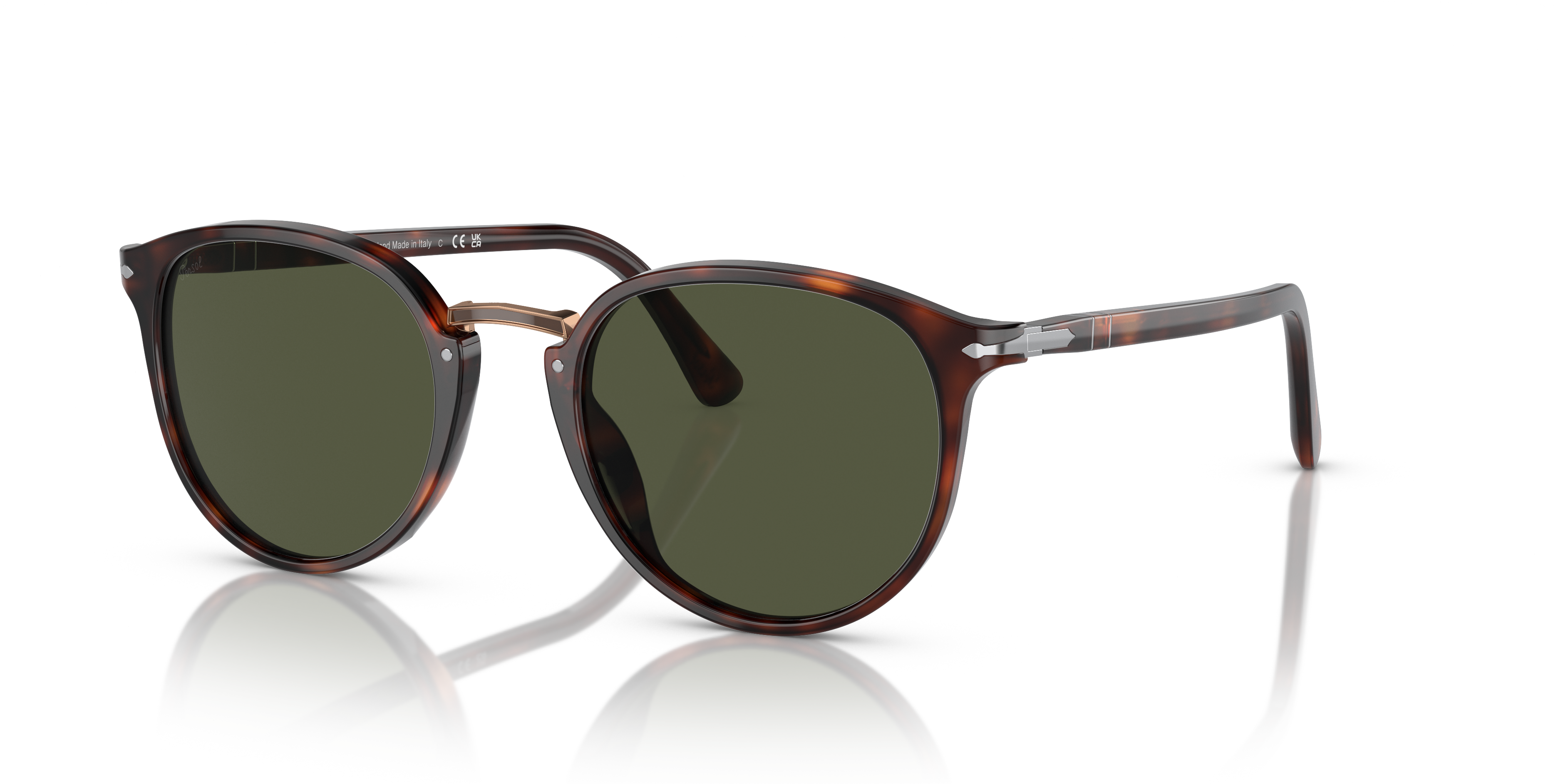 PO3210S Havana AcetatSunglass Frames von B24, Dreiviertelansicht