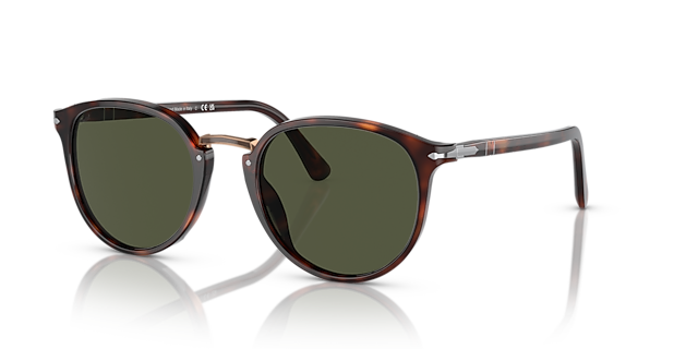 PO3210S Havana AcetaatSunglass Frames van B24, Hoekweergave