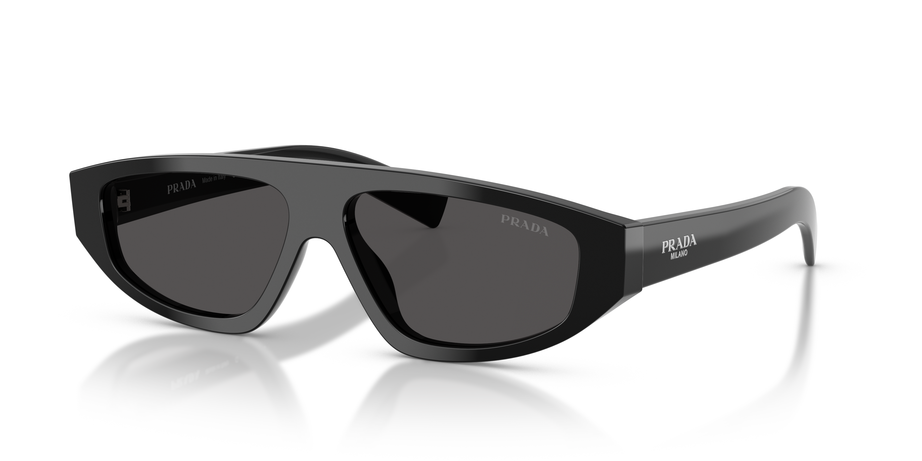 PR C02S Schwarz AcetatSunglass Frames von B24, Dreiviertelansicht