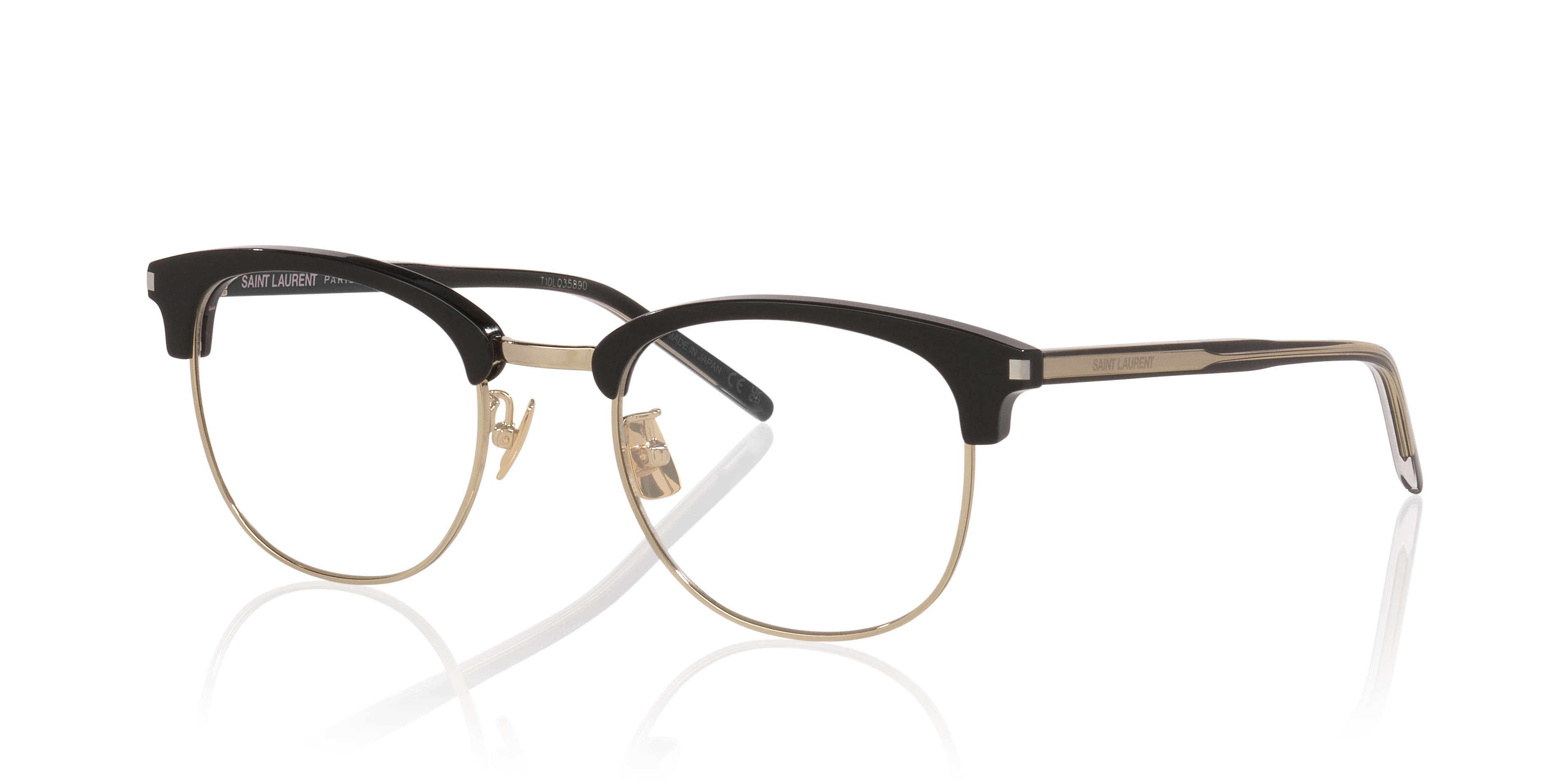 SL 779 Zwart AcetaatEyeglass Frames van B24, Hoekweergave