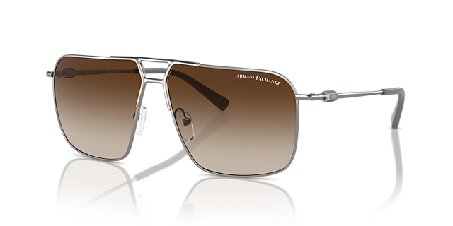 AX2050S Matt Gunmetal MetallSunglass Frames von B24, Dreiviertelansicht