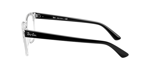 RB4323V Transparant KunststofEyeglass Frames van B24, Zijaanzicht