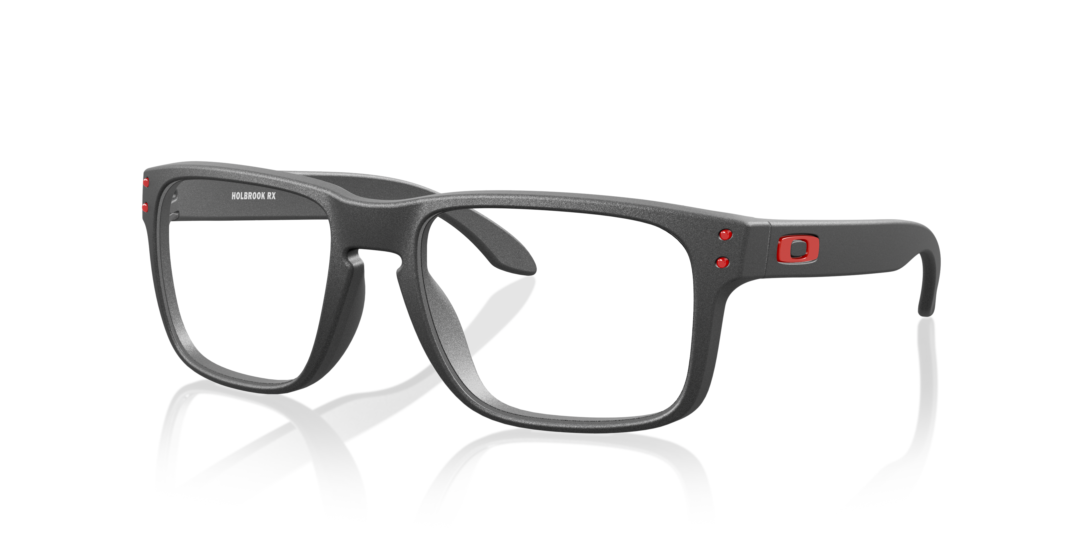 Holbrook™ Satin Light Steel KunststoffEyeglass Frames von B24, Dreiviertelansicht