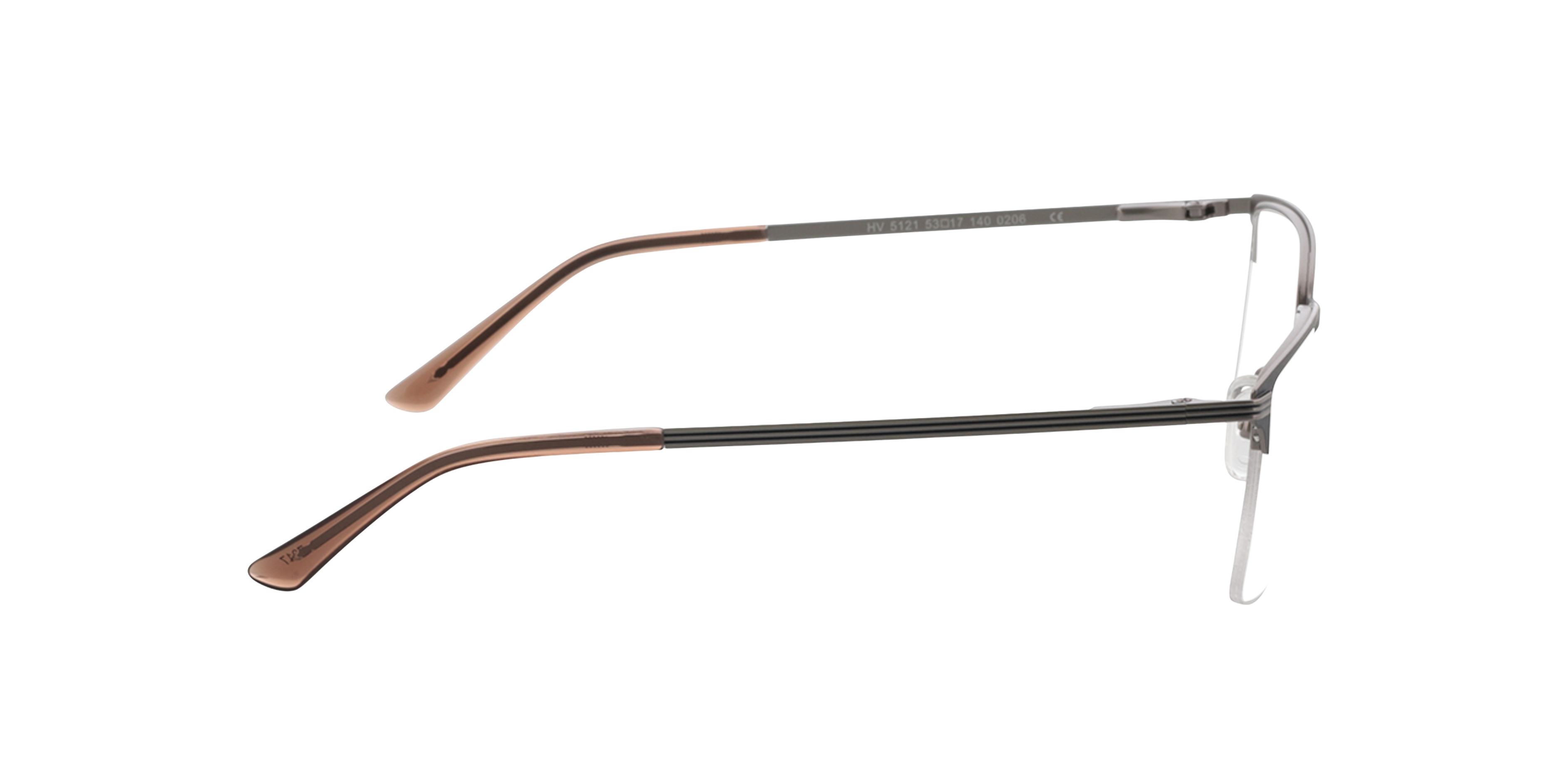 Ross Matzilver  &  blauw MetaalEyeglass Frames van B24, Zijaanzicht