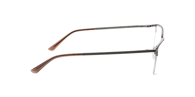 Ross Matzilver & blauw MetaalEyeglass Frames van B24, Zijaanzicht