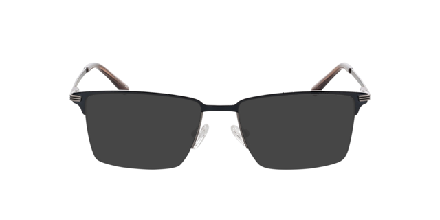 Ross Matzilver & blauw MetaalEyeglass Frames van B24, met getinte lenzen