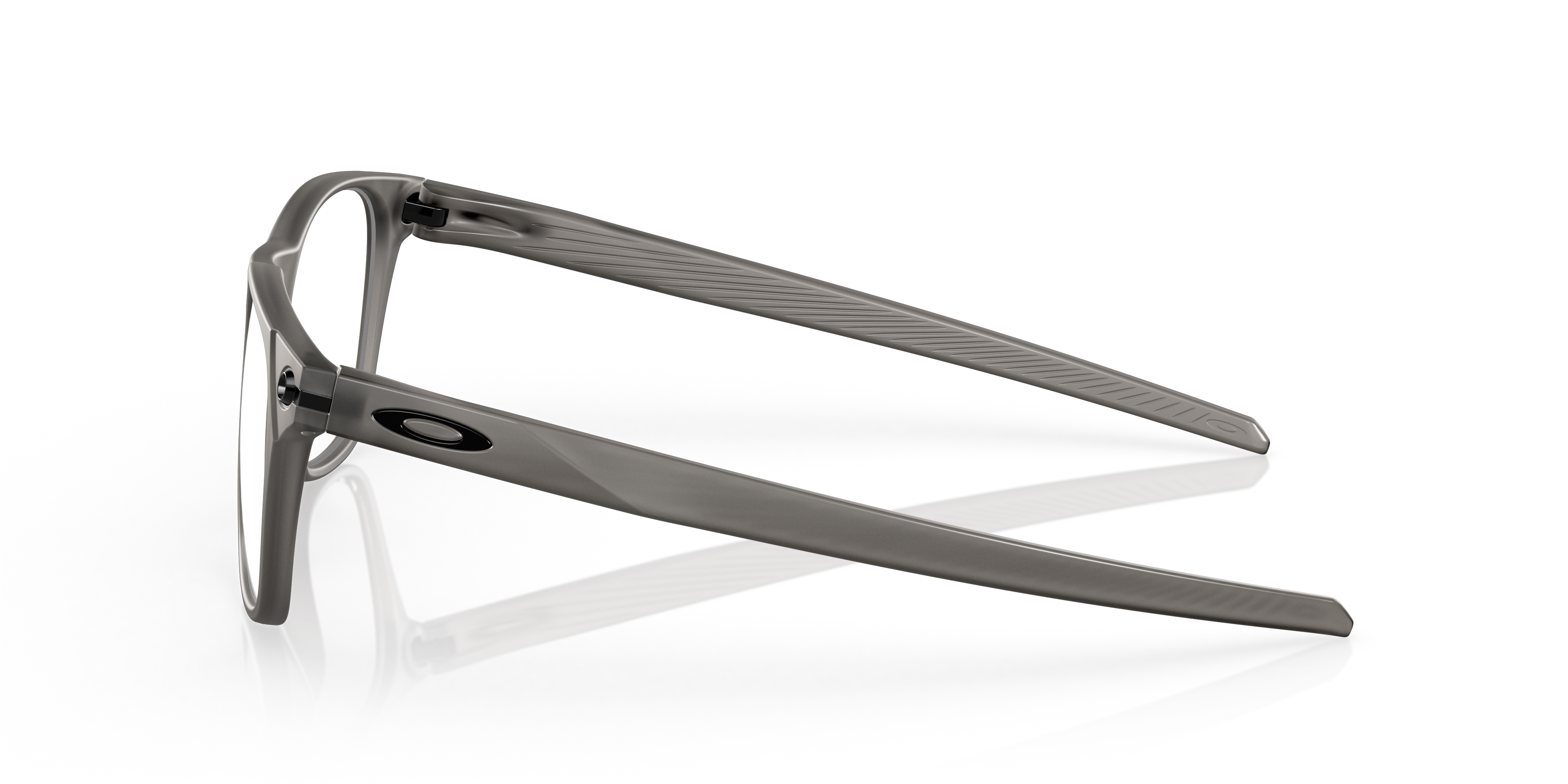 Ojector Satijnglans dofgrijs KunststofEyeglass Frames van B24, Zijaanzicht