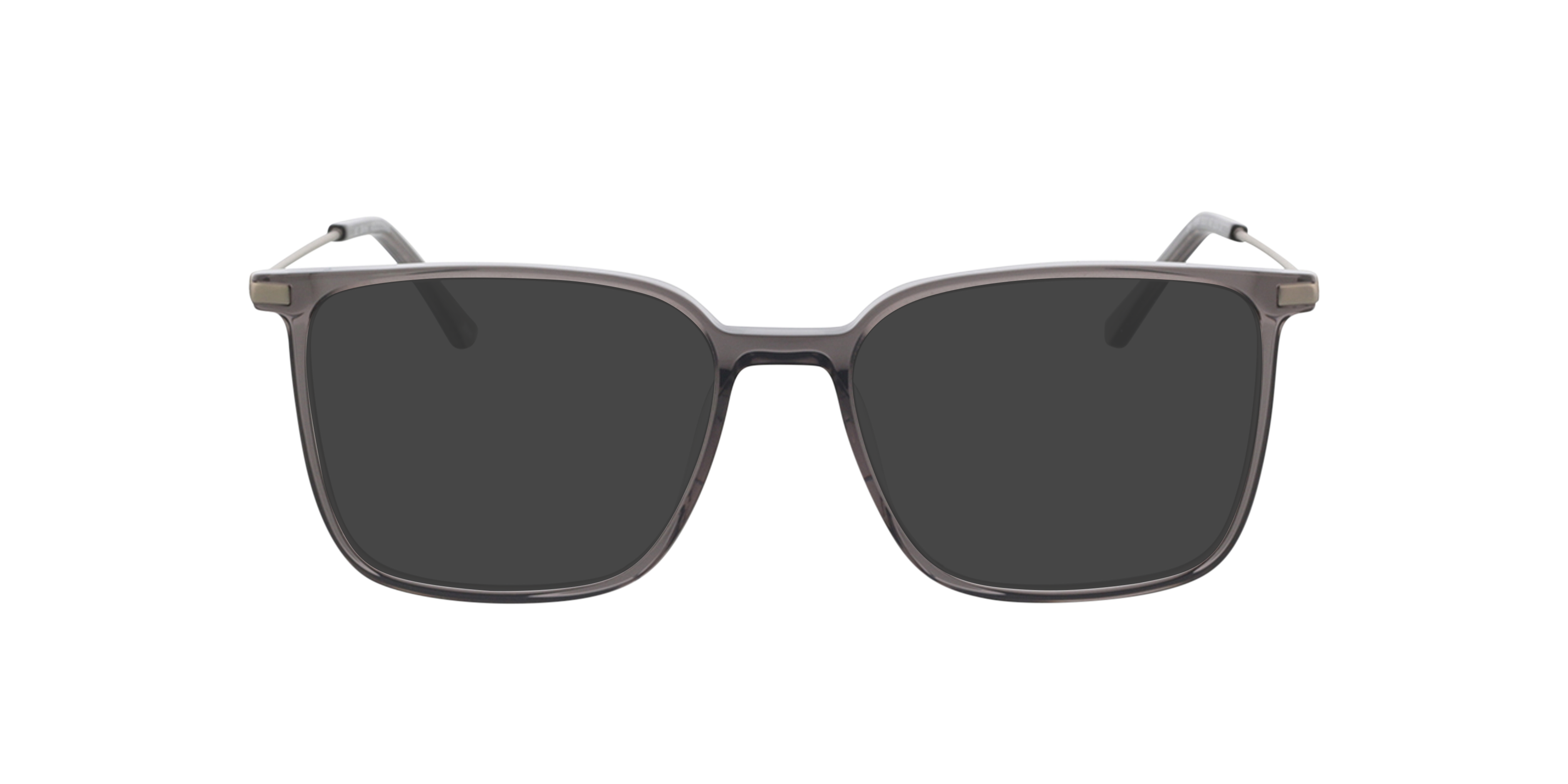 Barney Matzilver  &  kristal grijs AcetaatEyeglass Frames van B24, met getinte lenzen