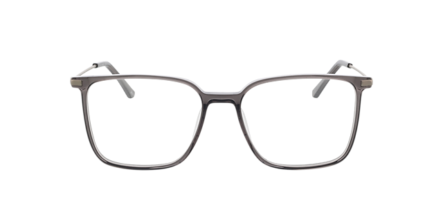 Barney Matt Silver & Crystal Grey AcetatEyeglass Frames von B24, Vorderansicht