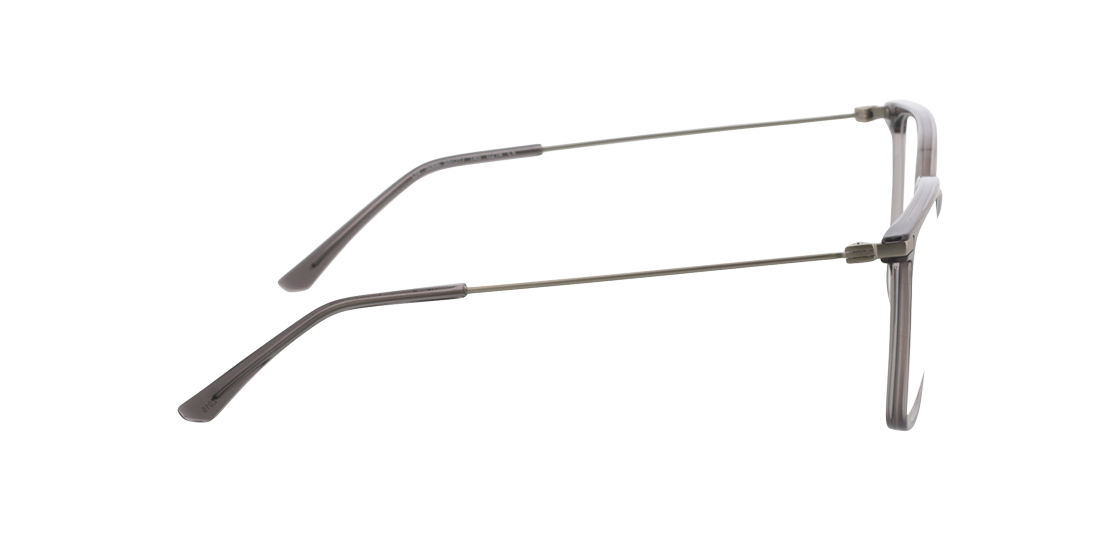 Barney Matzilver  &  kristal grijs AcetaatEyeglass Frames van B24, Zijaanzicht