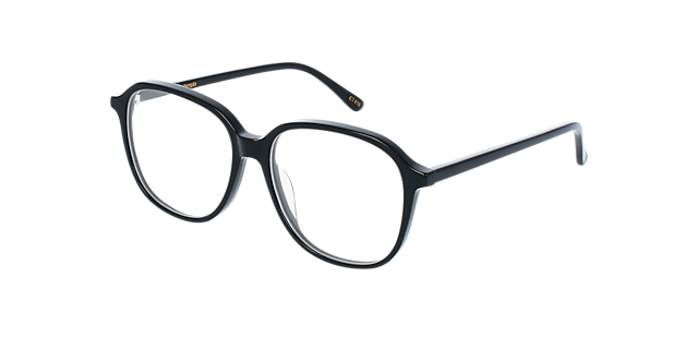 Colette Jet Black AcetatEyeglass Frames von B24, Dreiviertelansicht