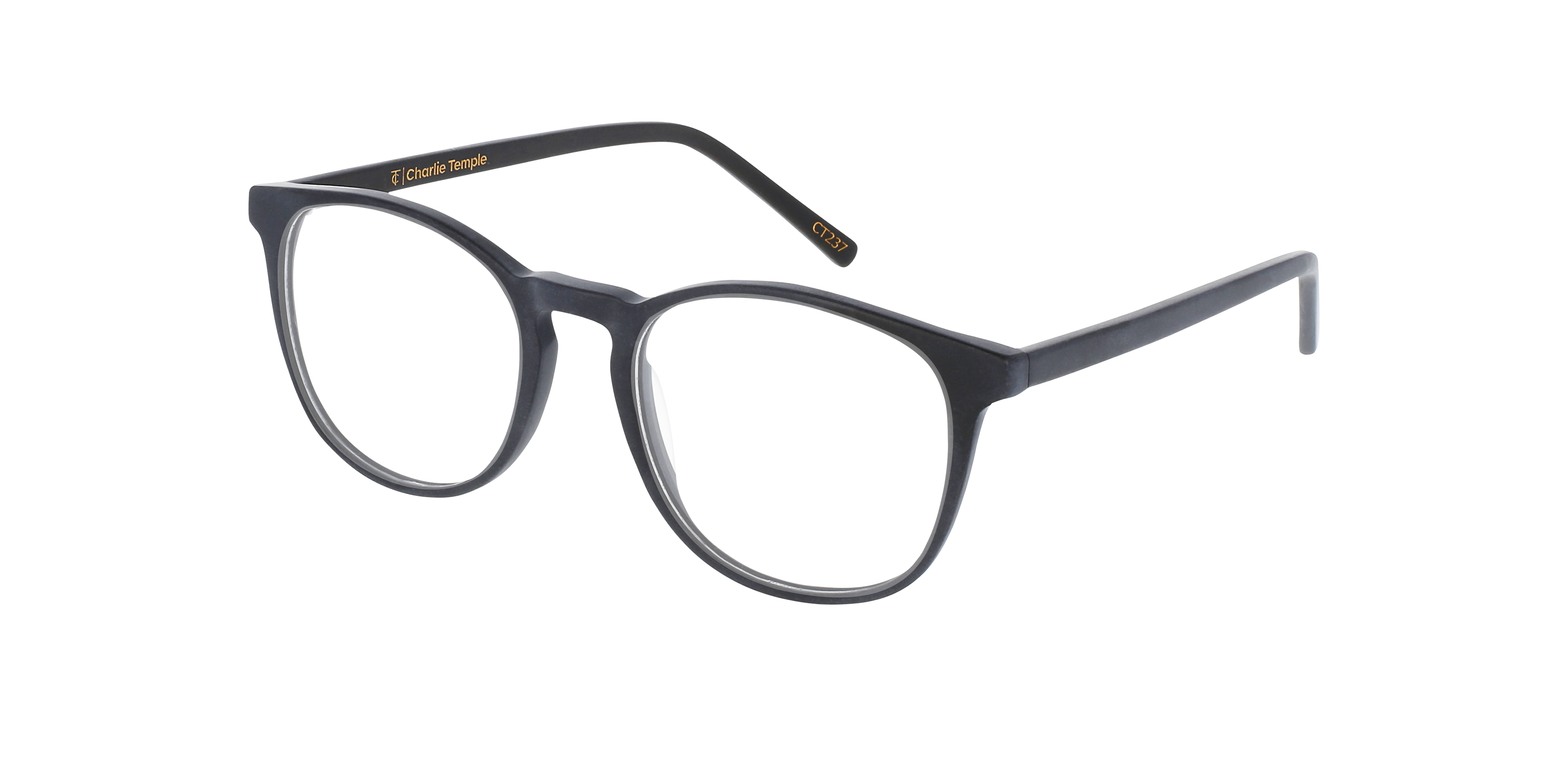 Neil Zwart AcetaatEyeglass Frames van B24, Hoekweergave